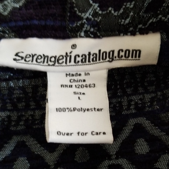 Serengeti Dress Jacket Zip Up Blazer Size Large - Picture 2 of 8